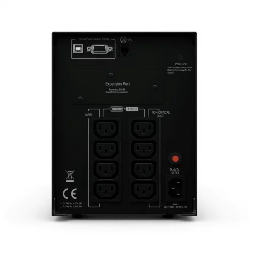 Источник бесперебойного питания CyberPower PR1500ELCD, Line-Interactive, 1500VA/ 1350W USB/ RS-232/ EPO/ SNMPslot 8 IEC С13 фото 3