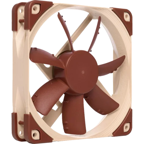 Кулер для корпуса/ Case Cooler Noctua NF-S12A PWM (120x120x25mm, 4-pin PWM, 63.27CFM, 17.8dBA, 1200RPM, Beige/Brown)