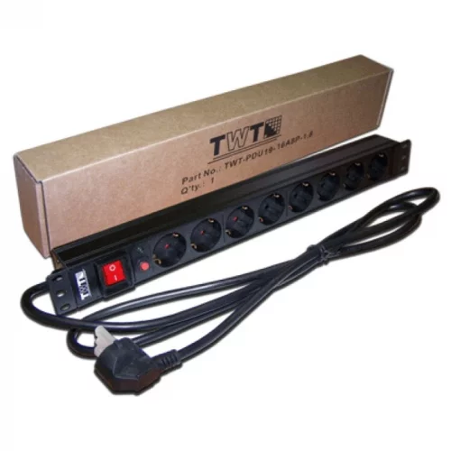 Блок распределения питания Lanmaster TWT-PDU19-10A8P-3.0 8x Schuko 3 м (TWT-PDU19-10A8P-3.0)