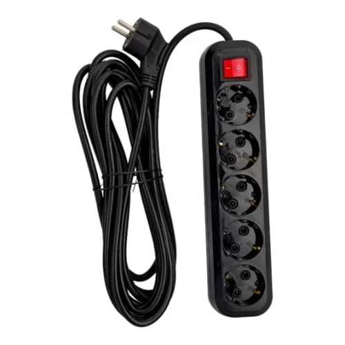 5bites SP5B-350 Сетевой фильтр 5S / 3*1.5MM2 / 16A / ABS / 5M / BLACK фото 3