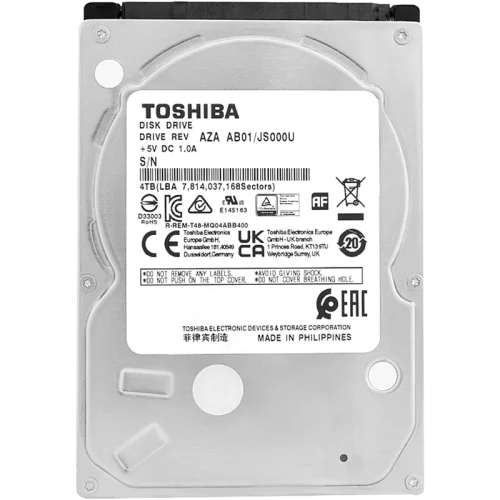 Жесткий диск/ HDD Toshiba SATA 4TB 2.5 6.0 Gbit/ s 5400 rpm 128Mb OFFICIAL RECERTIFIED 1 year warranty (MQ04ABB400R)