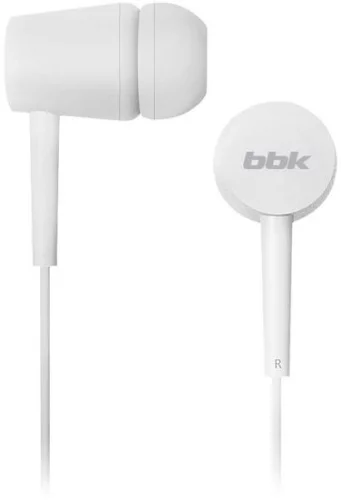 Наушники внутриканальные BBK EP-1002S 1.2м белый проводные в ушной раковине (EP-1002S (W))