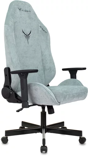 Кресло игровое Knight N1 Fabric серо-голубой Light-28 с подголов. крестов. металл (KNIGHT N1 SKY) фото 3