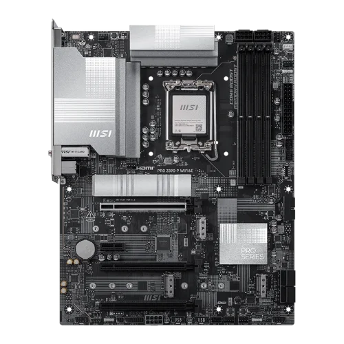 Материнская плата MSI PRO Z890-P WIFI6E Z890 (PRO Z890-P WIFI6E) Материнская плата MSI PRO Z890-P WIFI6E Z890, LGA1851, 4*DDR5, 3*PCIEx16, 1*PCIEx1, 4*M.2, 2*TypeC, 1*USB3.2 Gen2, 6*USB3.2 Gen1, 8*USB2.0, 4*SATA3, 5G, DP, HDMI, ATX, RTL фото 2