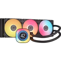 Система жидкостного охлаждения/ Water Cooling System Corsair iCUE LINK TITAN 360 RX LCD (360mm, Black, RGB/ Fans: 3x120mm, 73.5CFM, 36dBA, 2100RPM/ S: 1851, 1700, AM5, AM4) (CW-9061023-WW)
