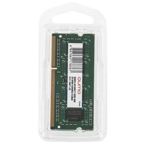 QUMO DDR3 SODIMM 4GB QUM3S-4G1600C11 PC3-12800, 1600MHz фото 3