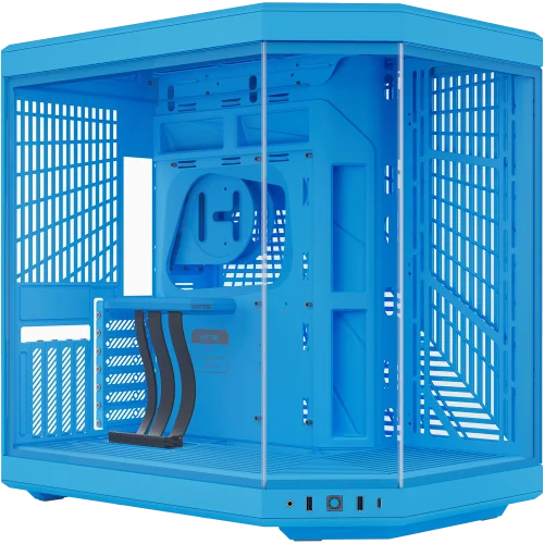 Корпус без блока питания/ Case HYTE Y70, Midi-Tower, TG, no fans, 2xUSB-A 3.2, 1xUSB Type-C, E-ATX, ATX, mATX, mITX Blueberry Milk (CS-HYTE-Y70-BM)