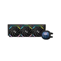Водяное охлаждение для процессора/ Water Cooling System SAMA Q70 Black (360mm, LED temp., Black, ARGB/ Fans: 3x120mm, 86CFM, 30dBA, 2600RPM/ Pump height 64mm, 30dBA, 2800RPM, Rad thickness 27mm/ S: 18 (Q70-BKWAYNO3-G)