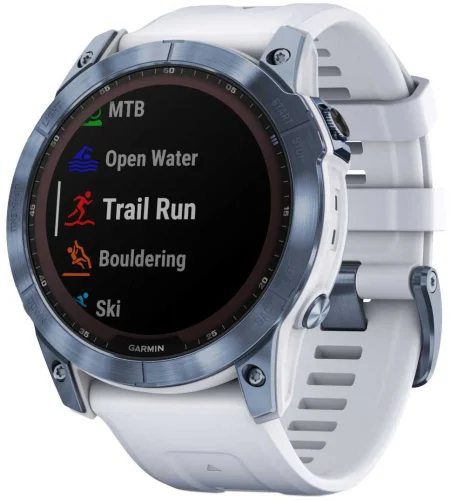 Смарт-часы Garmin Fenix 7X 1.4 корп.синий рем.белый (010-02541-15) фото 4