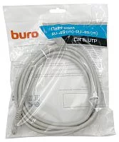 Патч-корд Buro UTP-6-3M-G UTP 4 пары cat.6 CCA molded 3м серый RJ-45 (m)-RJ-45 (m)
