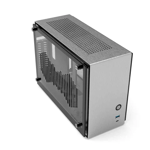 ZALMAN M2 MINI, MITX, ALUMINIUM, SILVER, WINDOWx2, RISER CARD, 2x3.5, 3x2.5, 1xUSB3.0, 1xUSB3.1 TYPE-C, TOP 1x80mm (M2 MINI (SILVER))