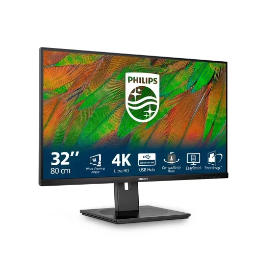 МОНИТОР 32 PHILIPS 32B1N3800/00 Black с поворотом экрана (4K, VA, 3840x2160, 4 ms, 178°/178°, 350 cd/m, 3500:1,2xHDMI) фото 2