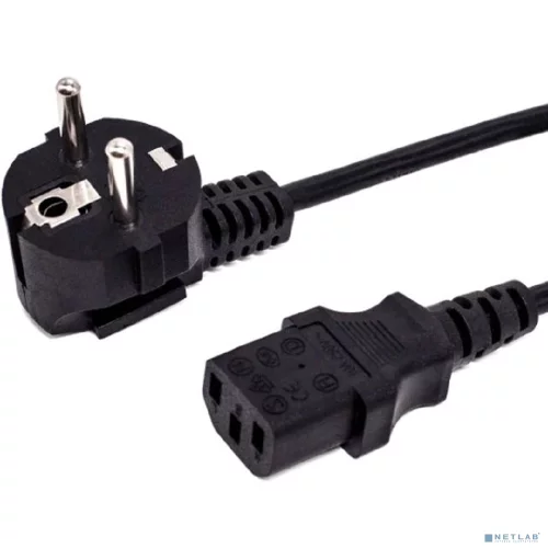 Кабель питания Filum ПВС-АП 3x0.75 CEE 7/ 7(Schuko) угловая - C13, 220/ 250В, 10А, чёрный, 1.8м (FL-PC-SH90/C13-C-1.8-BK)