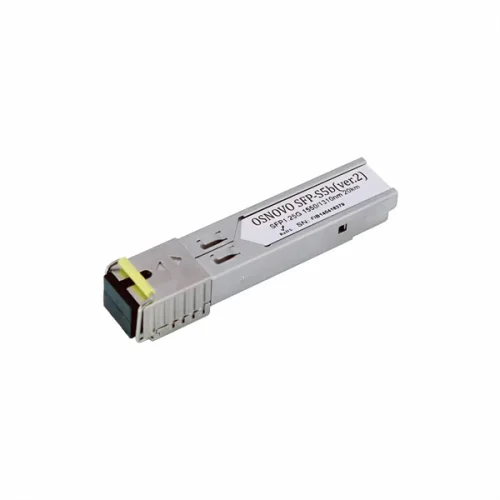 Oптический SFP модуль OSNOVO SFP-S5b(ver.2) Оптический SFP модуль. До 1,25Гбит/с. Расстояние передачи по одномодовому волокну до 20км. Тип лазера: DFB. Оптический порт SC tx1550/rx1310нм (WDM). Размеры: 14,3x12,7x63мм. Раб