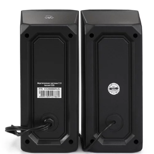 ExeGate Accord 220 (питание USB, 2х3Вт (6Вт RMS), 60-20000Гц, цвет черный, RGB подсветка, Color Box) (EX289686RUS) фото 3