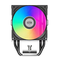 Кулер для процессора/ PCCooler R300 ARGB BK (150W, 4-pin PWM, 133mm, Al/Cu, 3x6mm, ARGB, 1x92mm, 40.94CFM, 30dBA, 2200RPM, S: 1851/1700/1200/115X, AM5/AM4, black)