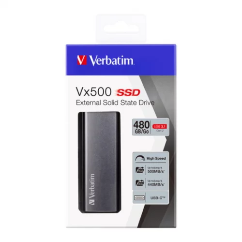 Внешний твердотельный накопитель 480GB SSD Verbatim Vx500 (47443) (47443) Внешний твердотельный накопитель 480GB SSD Verbatim Vx500 USB 3.1 Gen 2 (47443) фото 3