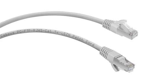 Cabeus PC-FTP-RJ45-Cat.5e-5m-LSZH Патч-корд F/ UTP, категория 5е, 2xRJ45/ 8p8c, экранированный, серый, LSZH, 5м