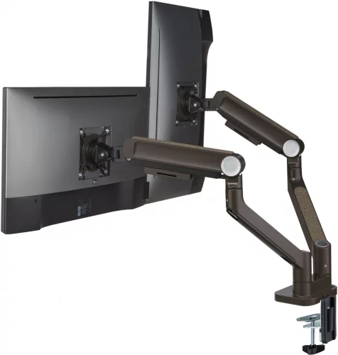 Кронштейн для мониторов Ultramounts UM733BR черный/коричневый 17-32 макс.8кг крепление к столешнице поворот и наклон фото 7