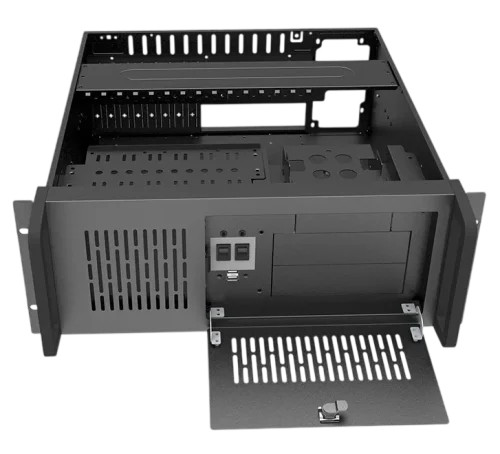 Серверный корпус/ Server case FL-4U-835, 4U Rack, ATX, M-ATX, ITX, w/o psu, (support ATX), 1x2,5 int, 8x3,5 int, 2xUSB 2.0,1x120mm fan, 7xFH PCIe expansion slots, FL-RK4U2ST rails inside