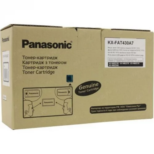 Тонер-картридж Panasonic KX-FAT430A7 (KX-FAT430A7) Тонер-картридж Panasonic KX-FAT430A7, черный, 3000 стр., для KX-MB2230/ 2270/ 2510/ 2540