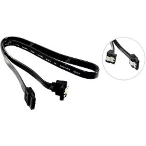 5bites SATA3-7PL50A(BK) Кабель Serial ATA V3.0, 6Гбит/ с, защелка, 0.50м (SATA3-7PL50A-BK)