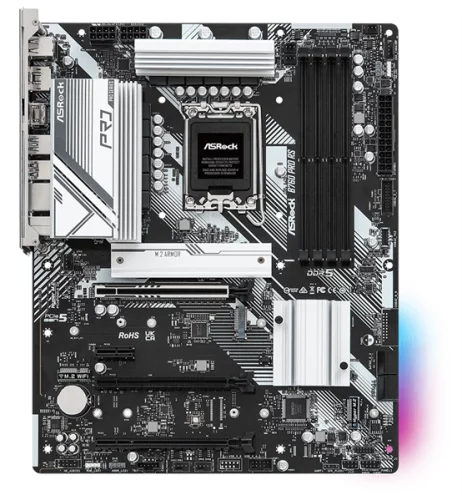 Материнская плата ASROCK B760 PRO RS, LGA1700, B760, 4*DDR5, 4*SATA, 3*M.2, 6*USB 3.2, 4*USB 2.0, Type-C, 3*PCIx16, 1*PCIx1, 1xM.2 (Key E), HDMI+DP, ATX
