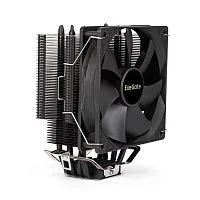 Exegate EX286299RUS Кулер Dark Magic EXX400-PWM (Al+Cu, черное покрытие, 4 тепл.трубки, LGA775/ 1150/ 1151/ 1155/ 1156/ 1200/ 1700/ AM2/ AM2+/ AM3/ AM3+/ AM4/ FM1/ FM2/ 754/ 939/ 940, TDP 140W, Fan 120mm, PWM, 1200-2