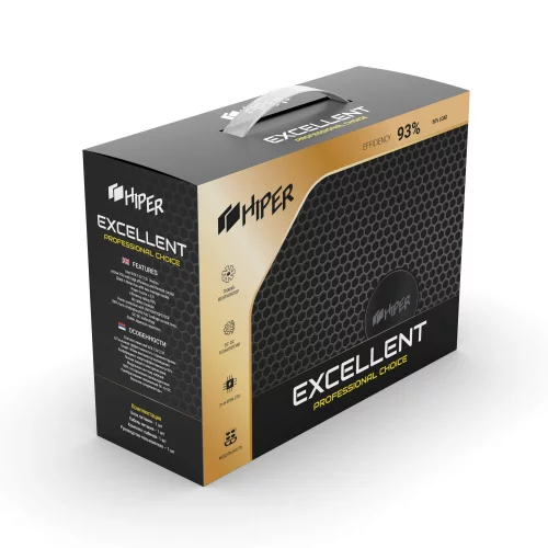 блок питания для ПК 1000 Ватт/ PSU HIPER HPG-1000FM (1000W 80+Gold, 14cm Fan, 220V input, Efficiency 90%, Modular, Black) BOX фото 8