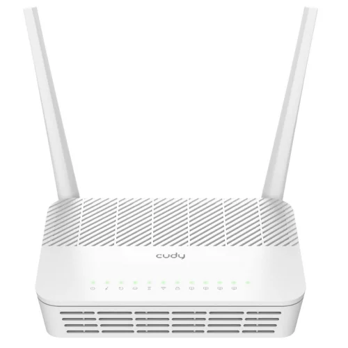 Маршрутизатор CUDY AX3000 Wi-Fi 6 VoIP GPON Router Dual Band Gigabit xPON Router, Realtek chipset, GPON/ EPON, 2402Mbps at 5GHz + 576Mbps at 2.4GHz, 802.11ax/ ac/ a/ b/ g/ n, 1 PON Port, 4 Gigabit RJ45 port, 1 RJ11 Port, Power ON (GP3000V)