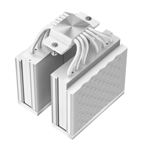 Кулер для процессора/ CPU Cooler PCCooler RZ620 WH (260W, 4-pin PWM, 157.5mm, Al/Cu, 6x6mm, 2x120mm, 86.73CFM, 32dBA, 2000RPM, S: 1851/1700/1200/115X, AM5/AM4, white) фото 4