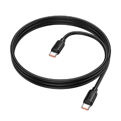 HOCO Кабель USB2.0 Hoco Type-C/ Type-C, 5A, 240Вт, X115, 1м, черный, коробка (HC-52018)
