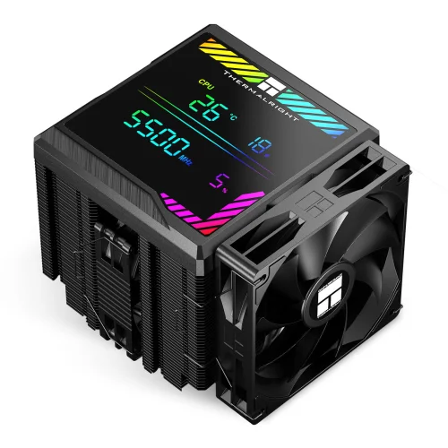 Кулер для процессора/ CPU Cooler Thermalright Peerless Assassin 140 Digital Black (4-pin PWM, 165mm, Ni/ Cu, 6x6mm, 1x120mm + 1x140mm, 82.CFM, 29.6dBA, 1850RPM, S: 1200, 1700, 1851, 115X, 2011, 2066, A (PA140-DG-BL) фото 2