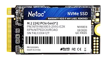 Netac SSD N930ES 256GB PCIe 3 x2 M.2 2242 NVMe 3D NAND, R/ W up to 1650/ 1260MB/ s, TBW 150TB, 3y wty (NT01N930ES-256G-E2X)