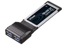 2-портовый USB 3.0 адаптер для шины ExpressCard/ PCI-E 2x USB 3.0 Express Card for notebooks (DUB-1320/A1A)