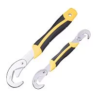 Набор универсальных самозажимных ключей Deli DL932-2 2шт 9-22мм/23-32мм, двухкомпонентная рукоятка