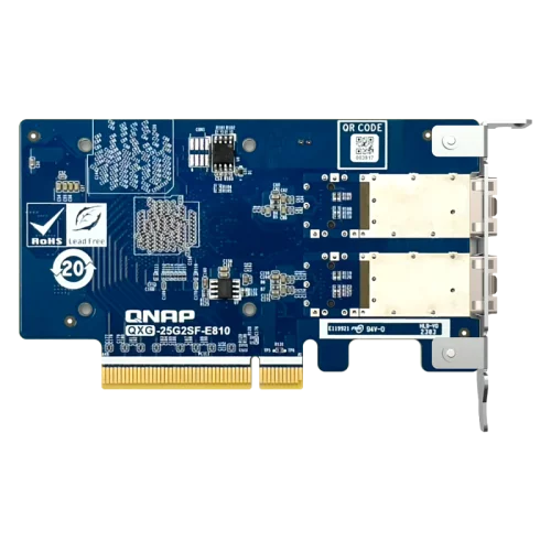 Сетевая карта QNAP Expansion Card QXG-25G2SF-E810 PCIe Gen4 x8, 2x25GbE(SFP28)