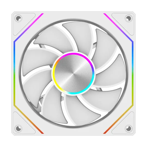 Кулер для корпуса/ Case Cooler PCCooler FG120R ARGB WH Reverse (120x120x25mm, 4-pin PWM, ARGB, 54CFM, 28.4dBA, 1800RPM, White)
