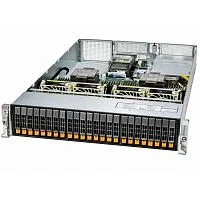 Платформа системного блока SuperMicro SYS-221H-TN24R 2U Hyper with 24 hot-swap 2.5" NVMe/ SAS/ SATA bays and 4 PCIe 5.0 x16 slots + up to 2 PCIe 5.0 x16 AIOM slots
