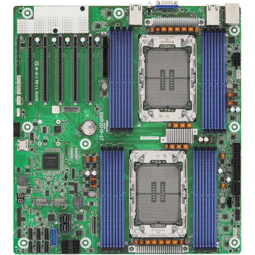 Материнская плата/ ASRock GNR2D16-2T, EEB like, 2x LGA 4710 Intel Xeon 6700P-series/ 6500P-series/ 6700E-series, 16x DDR5 RDIMM, MRDIMM, 5x PCIe5.0 / CXL2.0 x16, 1x PCIe5.0 / CXL2.0 x8, 1x MCIO (PCIe5 (90-SXGDX0-A0UAYF)