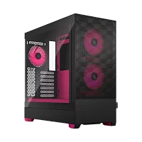 Корпус ПК без блока питания/ Case Fractal Design Pop Air RGB Magenta Core TG Clear Tint, Midi-Tower, 3x120mm RGB, 2xUSB-A 3.2 ATX, mATX, mITX Black/ Magenta (FD-C-POR1A-03)