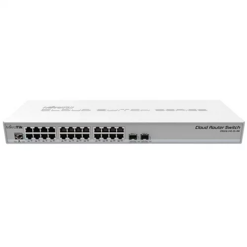 Коммутатор/ CRS326-24G-2S+IN Cloud Router Switch 24 Gigabit ports, 2 SFP+ cages and a desktop case – server room power for your home