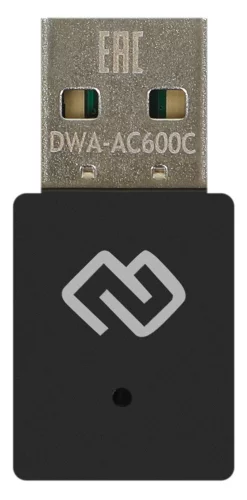 Сетевой адаптер Wi-Fi Digma DWA-AC600C AC600 USB 2.0 (ант.внутр.) 1ант.