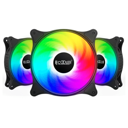 Кулер для корпуса/ Case Cooler PCCooler FX 120 ARGB BK 3 IN 1 (120x120x25mm, 4-pin PWM, ARGB, 52.79CFM, 33.2dBA, 2000RPM, Black, 3pcs) фото 2