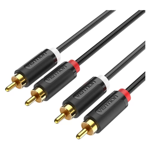 Кабель Vention аудио 2RCA M/2RCA M - 2м Чёрный (BCMBH)
