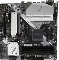 Материнская плата ASROCK B550M PRO4, AM4, B550, 4*DDR4, 6*SATA, 2*M.2, 5*USB 3.2, 2*USB 2.0, Type-C, 6*PCIx16, 1*PCIx1, 1xM.2 (Key E), D-Sub+HDMI+DP, mATX
