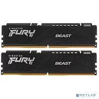 Память оперативная/ Kingston 64GB 5200MT/s DDR5 CL40 DIMM (Kit of 2) FURY Beast Black XMP (KF552C40BBK2-64)