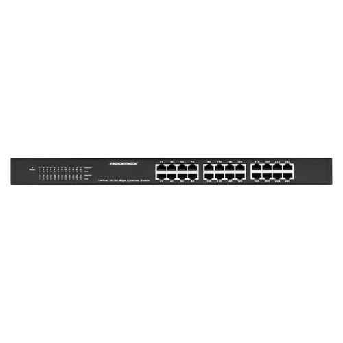 NEOMAX неуправляемый коммутатор NMS-124P-100-SR, 24 порта 100 Mbps, металл Rack