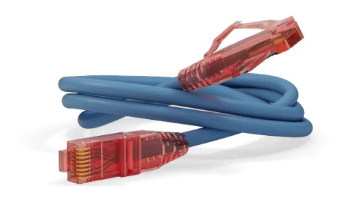 Патч-корд Hyperline PC-LPM-UTP-RJ45-RJ45-C5e-0.5M-LSZH-BL PC-LPM-UTP-RJ45-RJ45-C5E-0.5M UTP RJ-45 вил.-вилка RJ-45 кат.5E 0.5м синий LSZH (уп.:1шт)