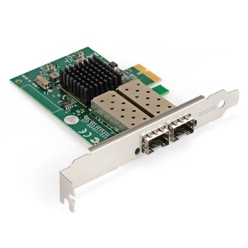 Exegate EX296229RUS Сетевой адаптер ExeGate EXE-82576-F2 (PCI-E x1 v2.0, порты 2xSFP, 10/ 100/ 1000Mbps, Gigabit Server NIC Intel Chipset 82576-F2)